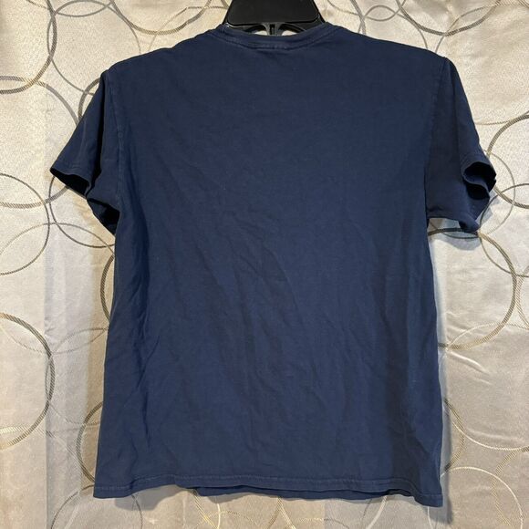 Jurassic World Raptor Blue Youth Medium Graphic Tee Navy Dinosaur T-Shirt - Picture 2 of 4